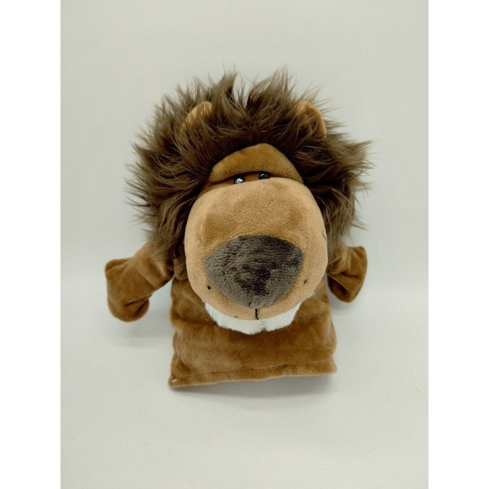 Lion Plush Hand Puppet 10" Imagination Creative Children's Play Moveable Mouth